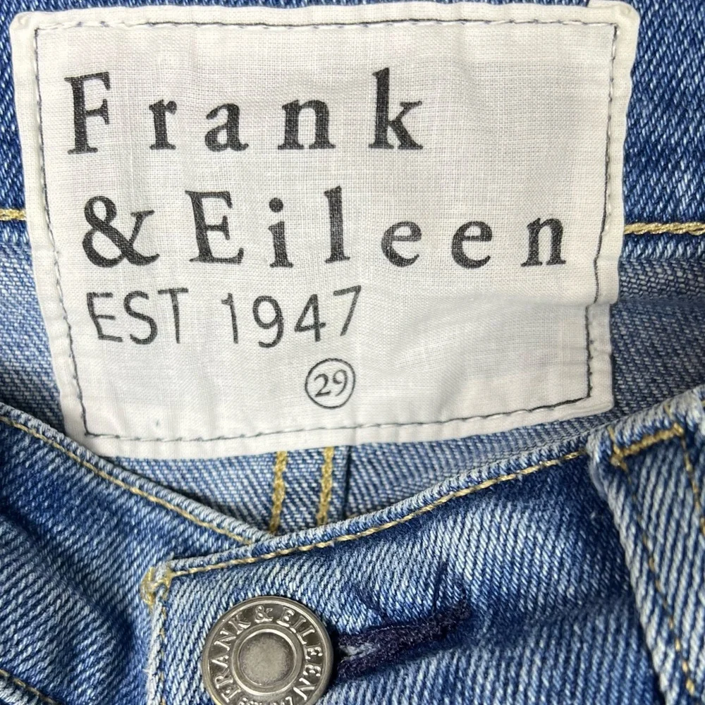 Frank&Eileen Jeans Womens 29 CORK Everyday Jean Straight Leg Raw Hem Button Fly - Picture 11 of 13